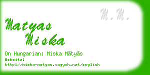 matyas miska business card